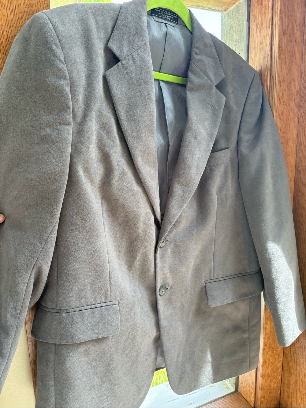 Jeffrey Banks Supra Suede Two-Blazer Sz. 40 S  Grey Professional